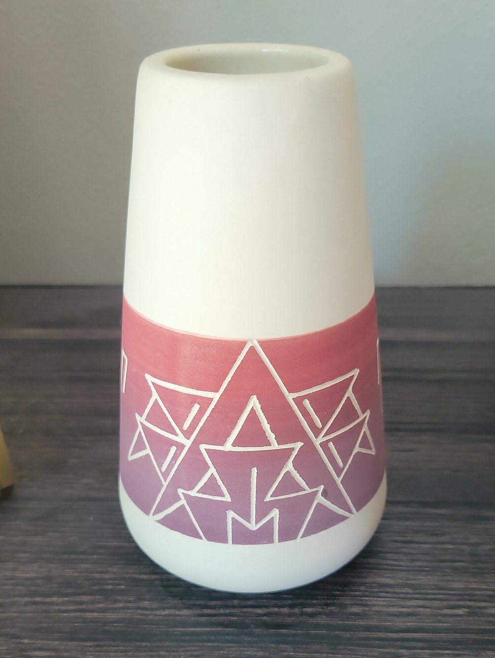 Vintage Sioux Pottery Vase Signed Marion Selwyn Jones SPRC SD Geometric